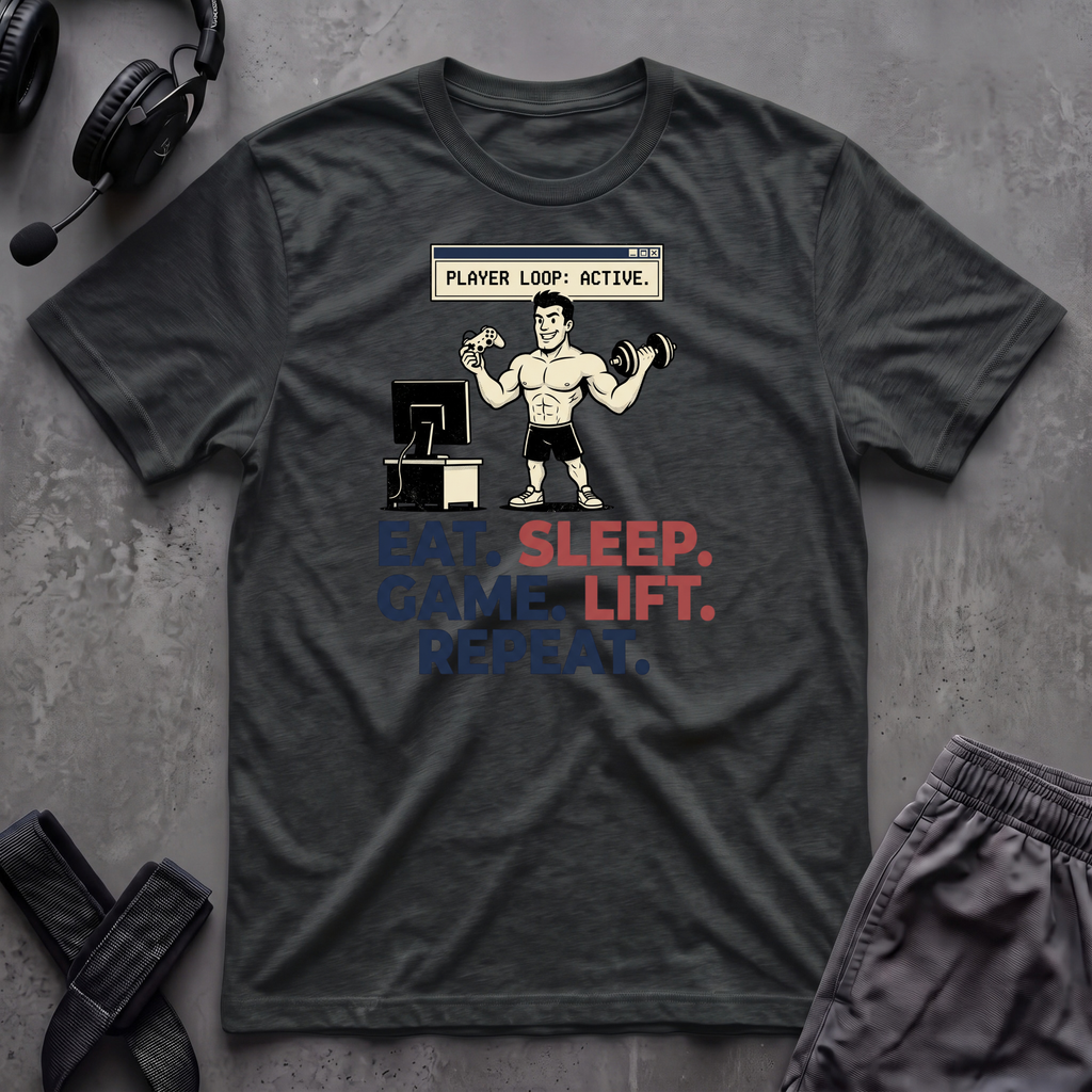 Eat.Sleep.Game.Lift.Repeat.  T-Shirt