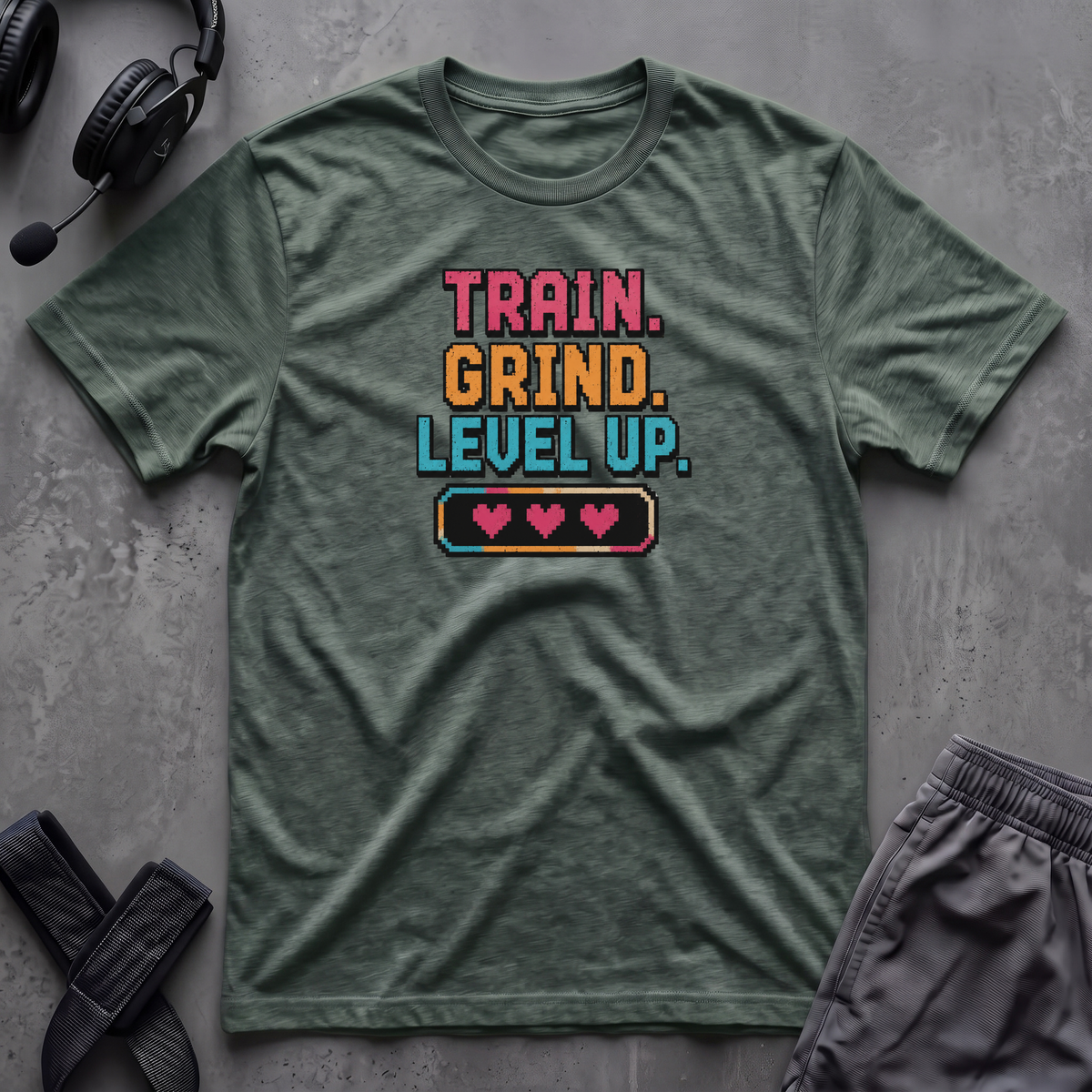 Train. Grind. Level Up. T-Shirt