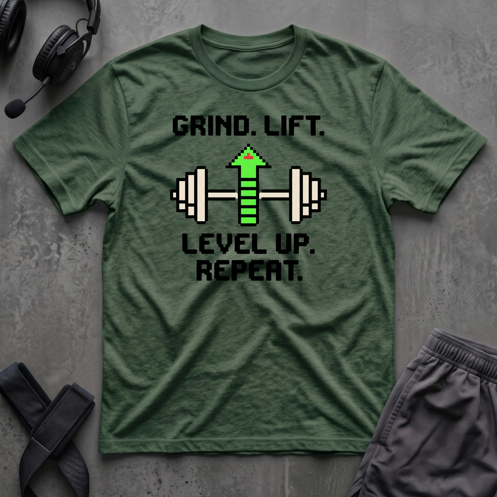 Grind.Lift.Level Up.Repeat.  T-Shirt