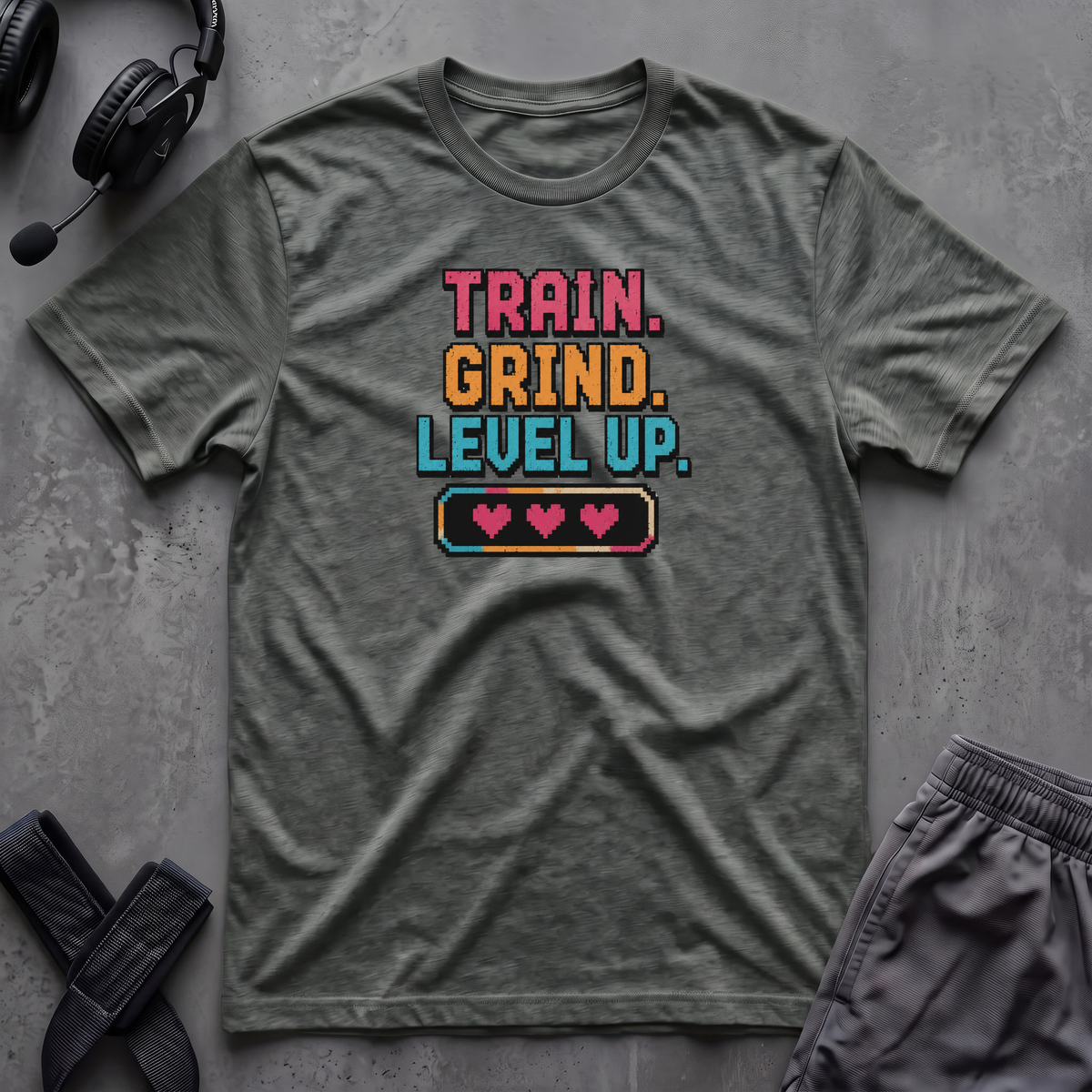 Train. Grind. Level Up. T-Shirt