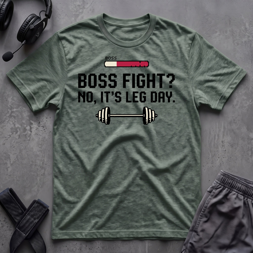 Boss Fight No, It´s Leg Day  T-Shirt