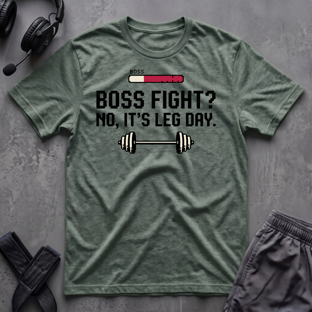 Boss Fight No, It´s Leg Day  T-Shirt