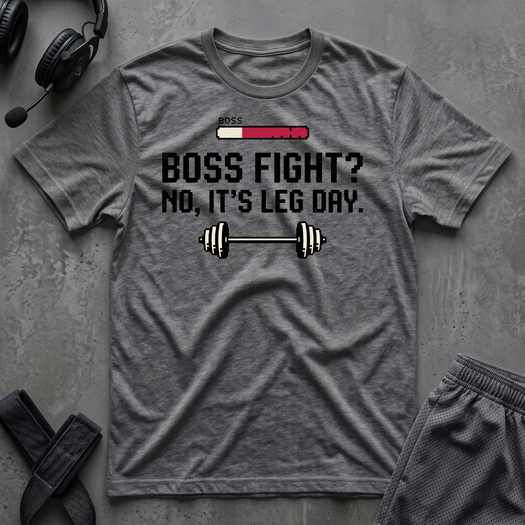 Boss Fight No, It´s Leg Day  T-Shirt
