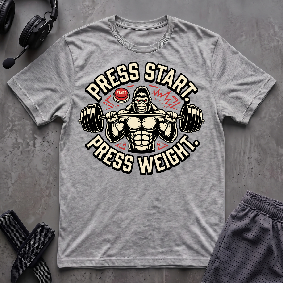 Press Start. Press Weight. T-Shirt