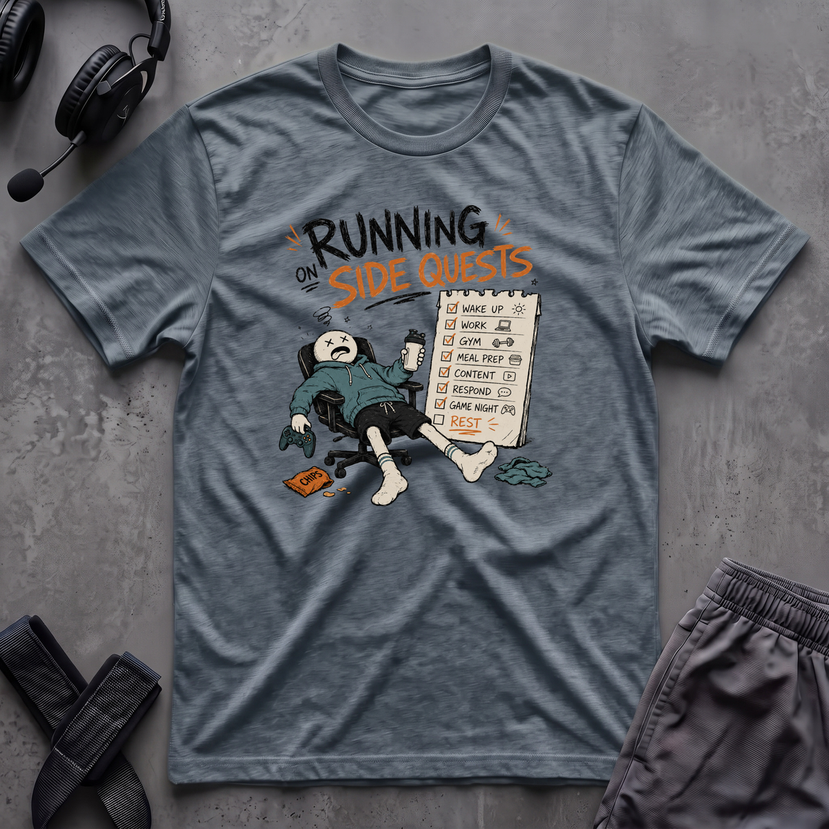 Running On Side Quests T-Shirt