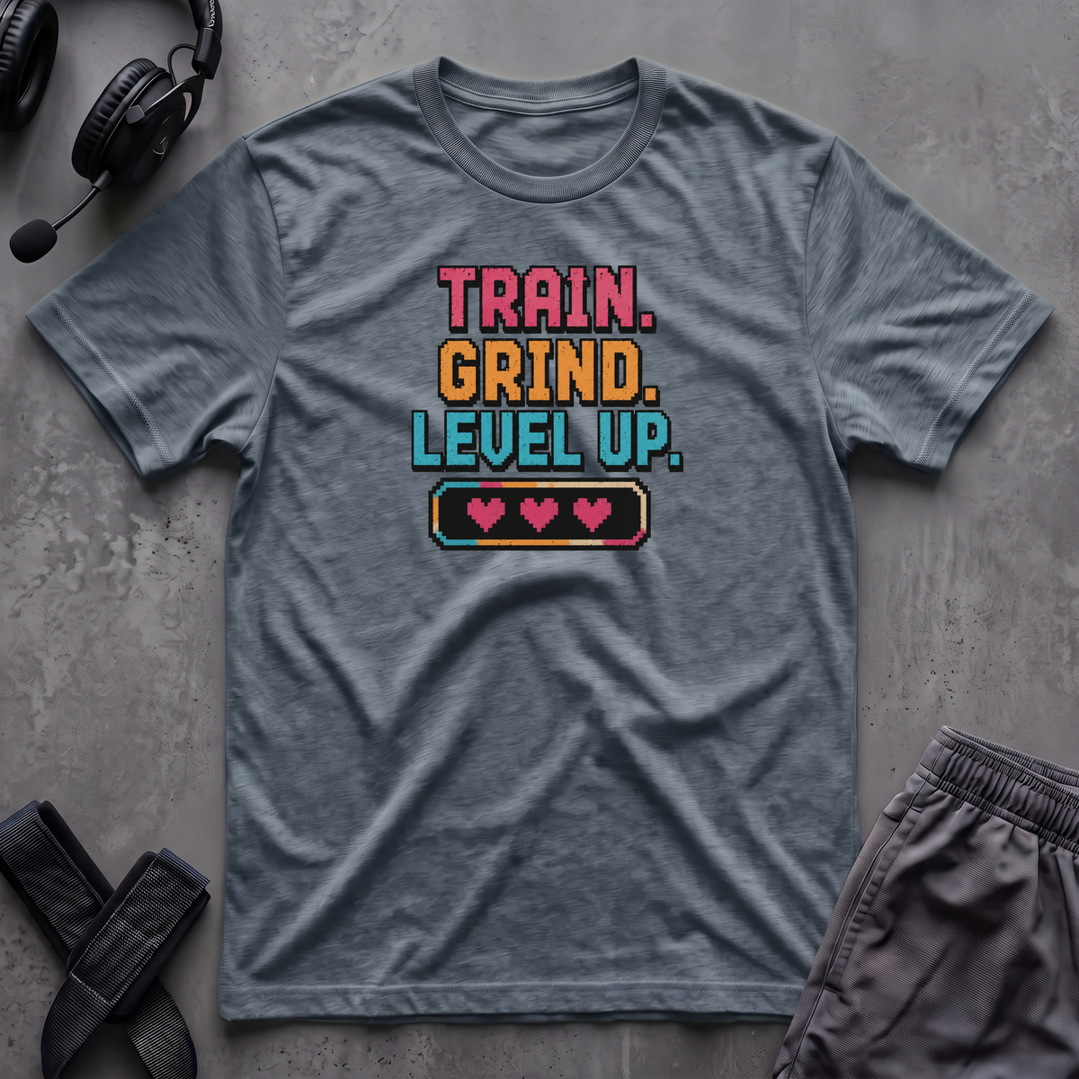 Train. Grind. Level Up. T-Shirt