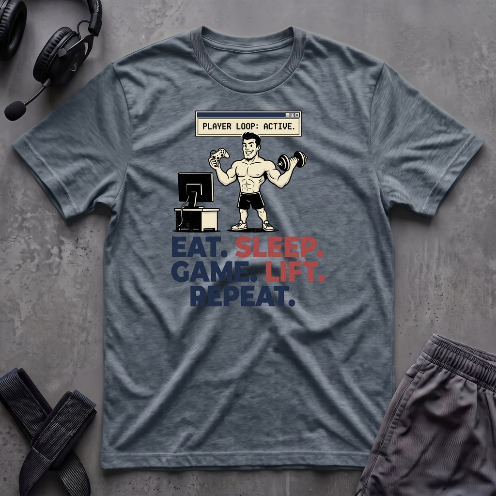 Eat.Sleep.Game.Lift.Repeat.  T-Shirt