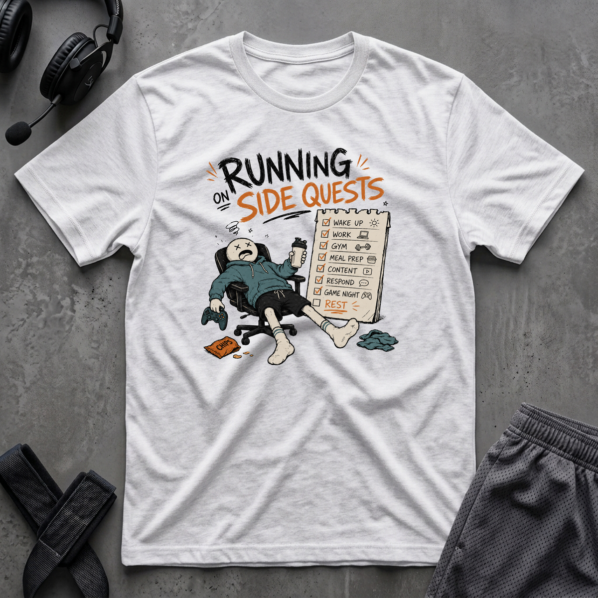 Running On Side Quests T-Shirt