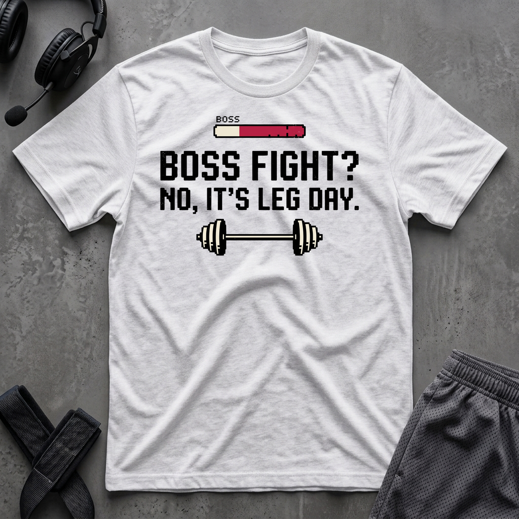 Boss Fight No, It´s Leg Day  T-Shirt